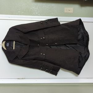 Black Satin Trench Coat